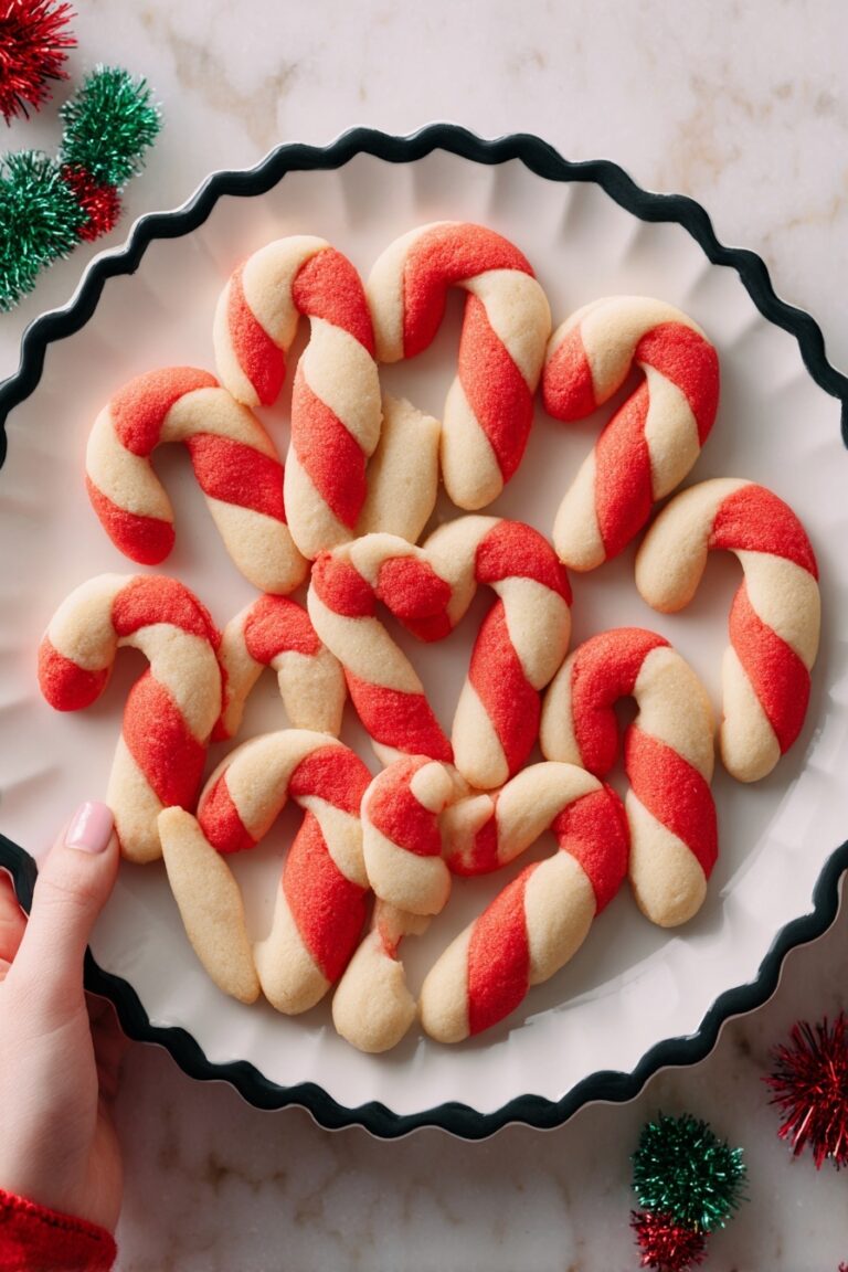 Candy Cane Cookies with Peppermint Flavor Recipe