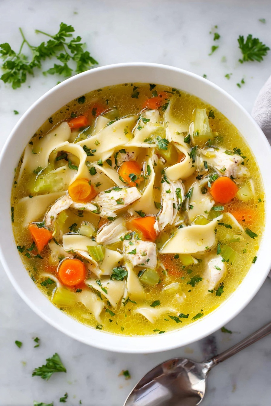 Healthy Chicken Noodle Soup Recipe - Serving
