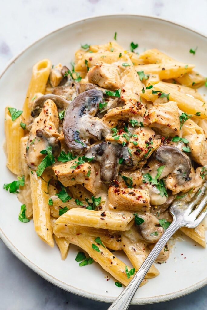 Creamy Chicken Marsala Pasta Recipe