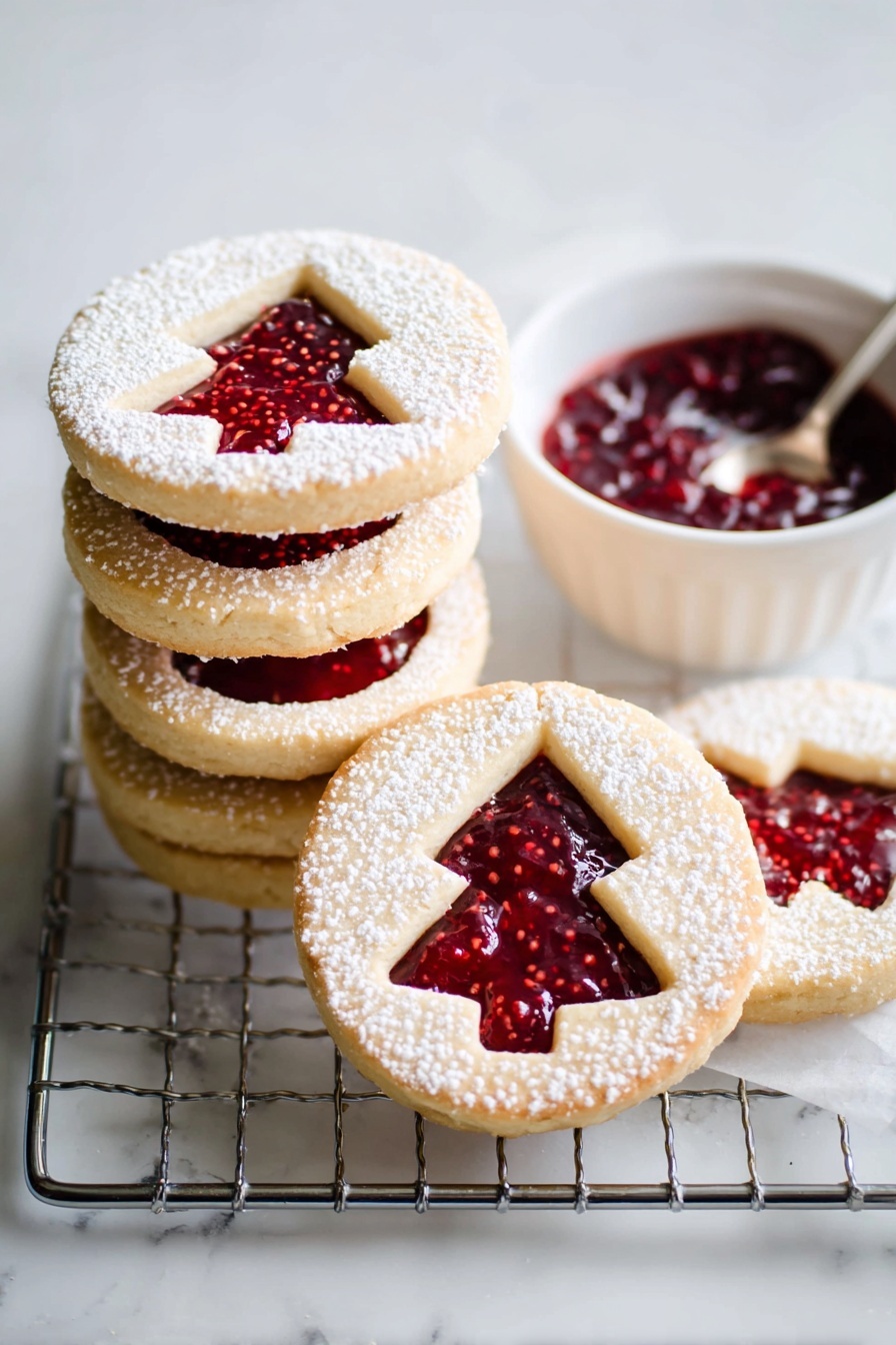 Raspberry Linzer Cookies Recipe - Serving