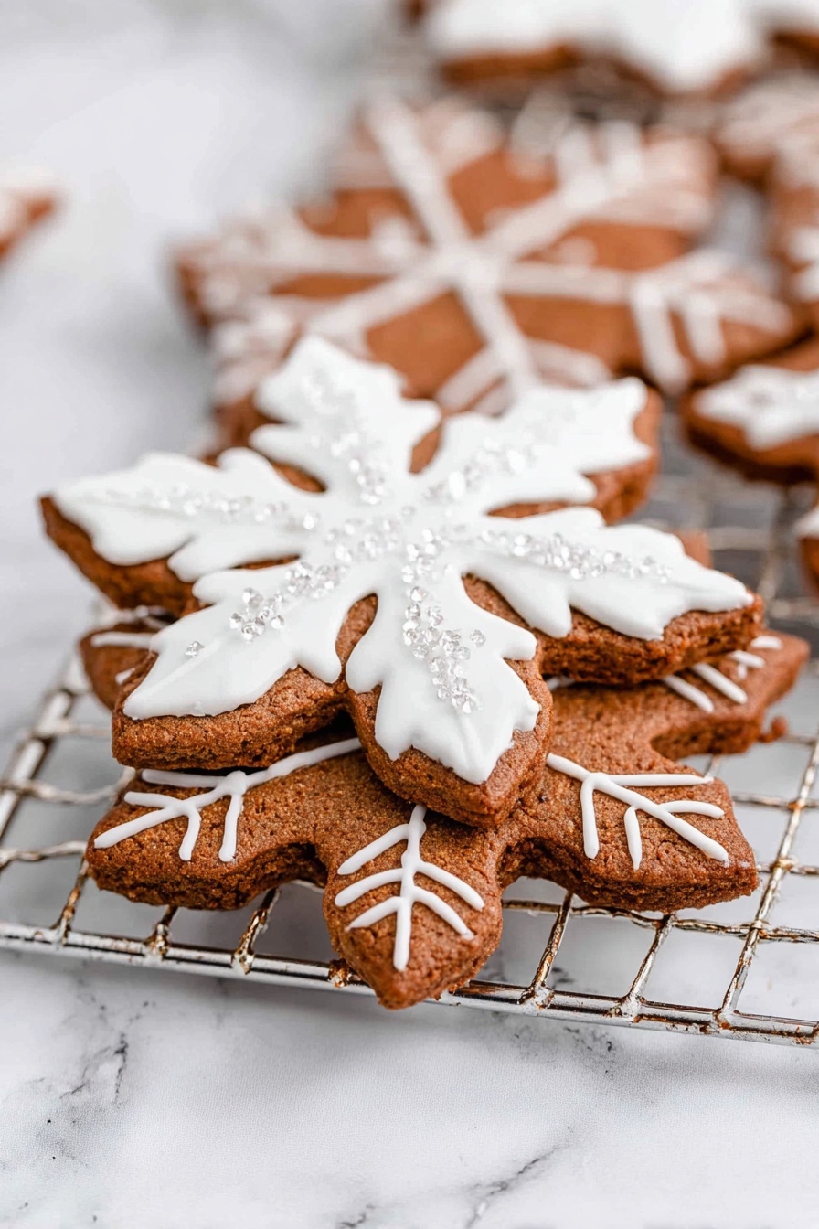 Vegan Gingerbread Cookies with Icing Recipe - Serving