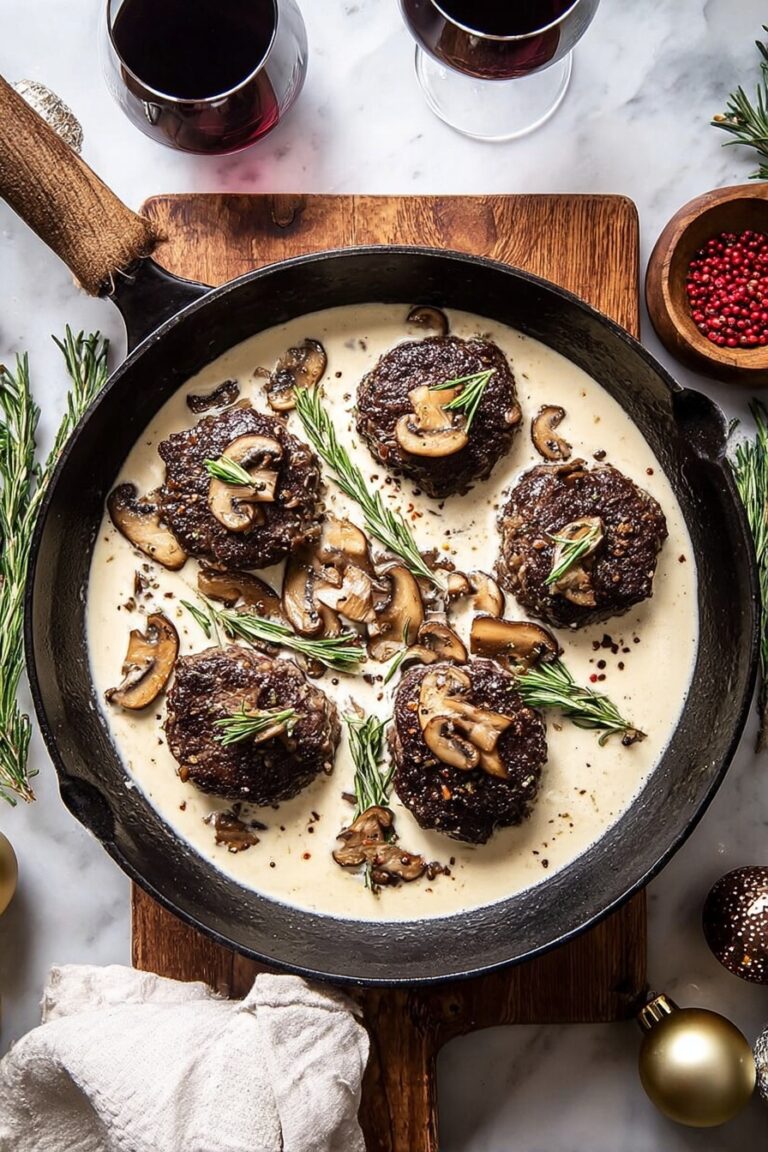 Rosemary Beef Tenderloin with Mushroom Cream Sauce Recipe