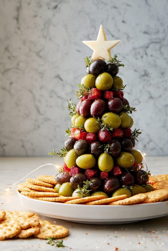 Antipasto Cheese Ball Christmas Tree Recipe