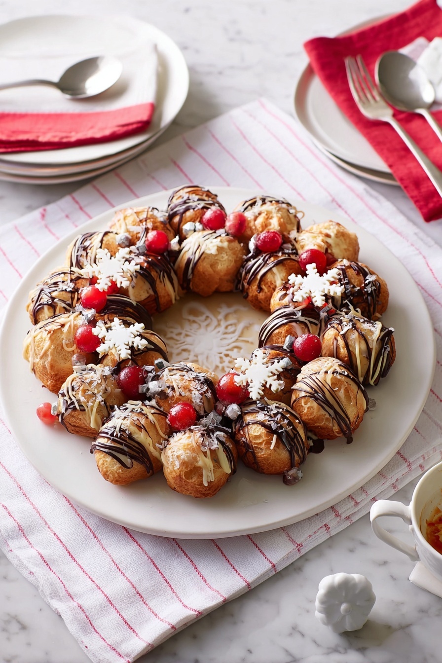 Christmas Choux Wreath Recipe - Recipe Step