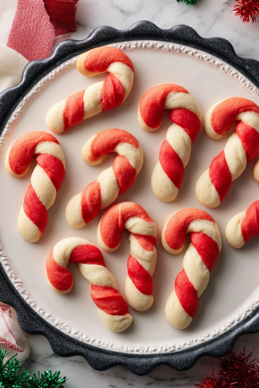 Candy Cane Cookies with Peppermint Flavor Recipe - Recipe Step