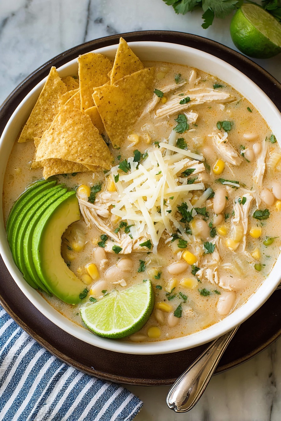 Creamy Chicken White Chili Recipe - Serving