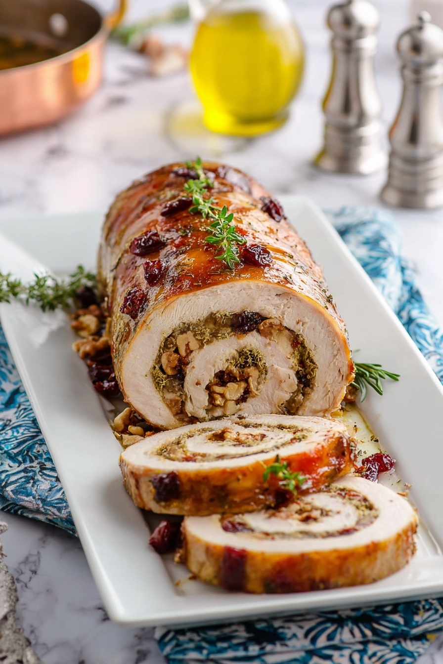 Apple Bacon Stuffed Pork Loin Roll Recipe - Serving