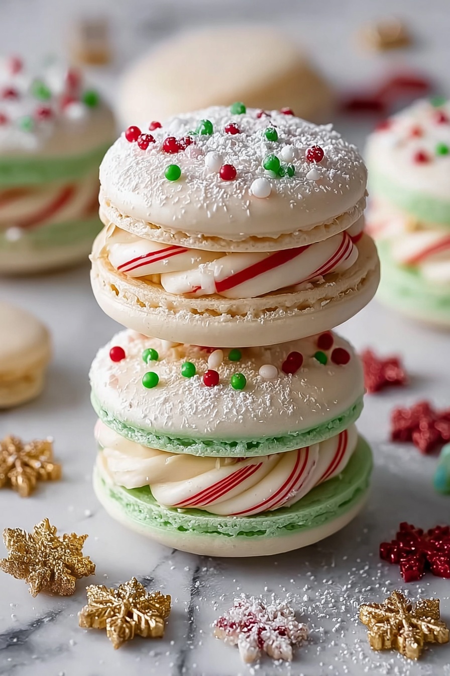 Christmas Tree Macarons Recipe - Serving