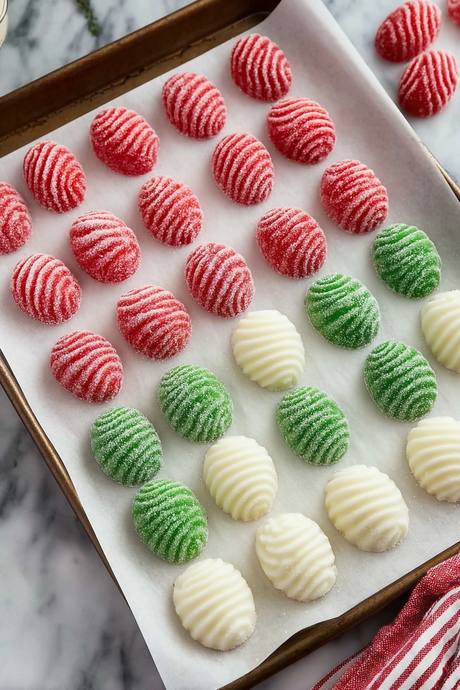 No-Bake Christmas Peppermint Mints Recipe - Serving