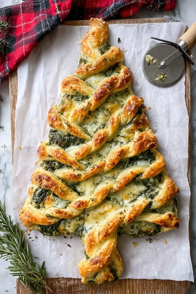 Christmas Spinach Dip Tree Appetizer Recipe