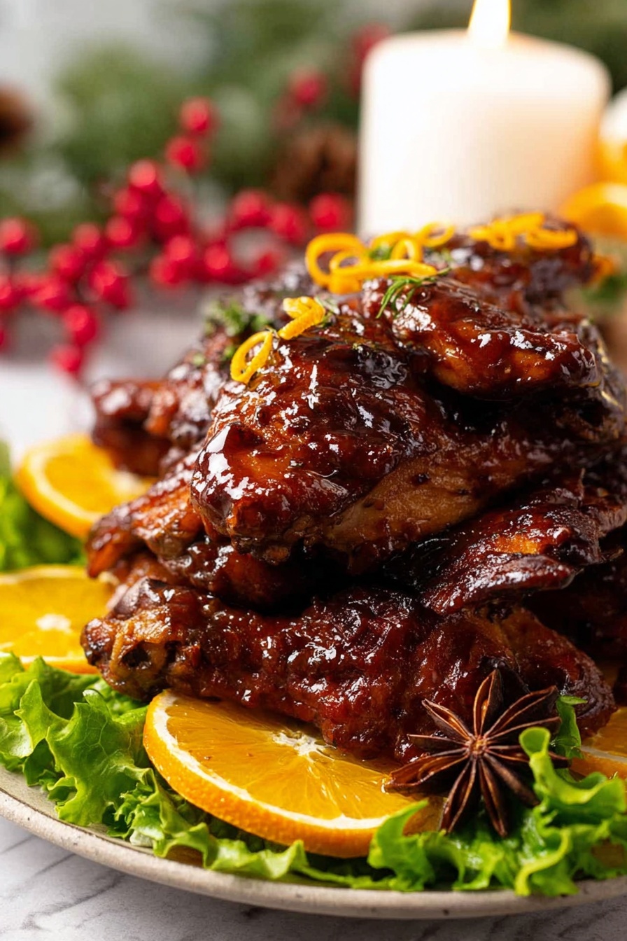 Sticky Orange Glazed Chicken Recipe - Serving
