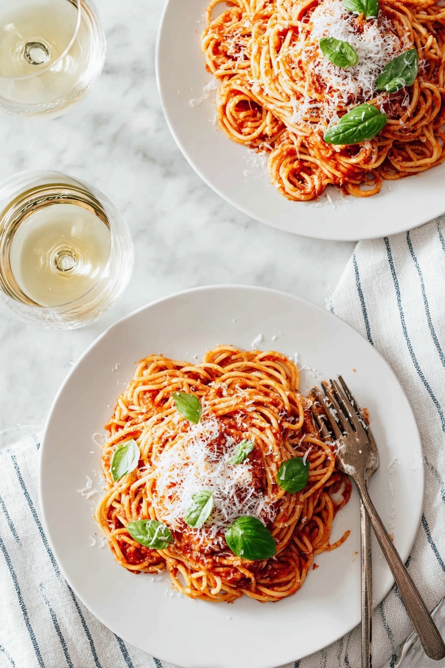 Simple Pasta Pomodoro Recipe - Serving
