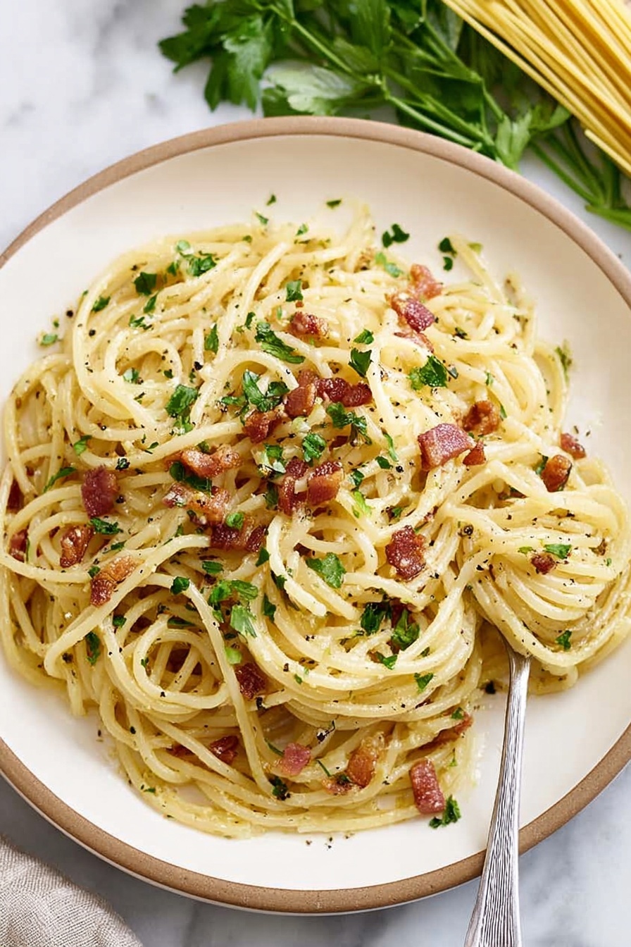 Easy Spaghetti Carbonara Recipe - Serving