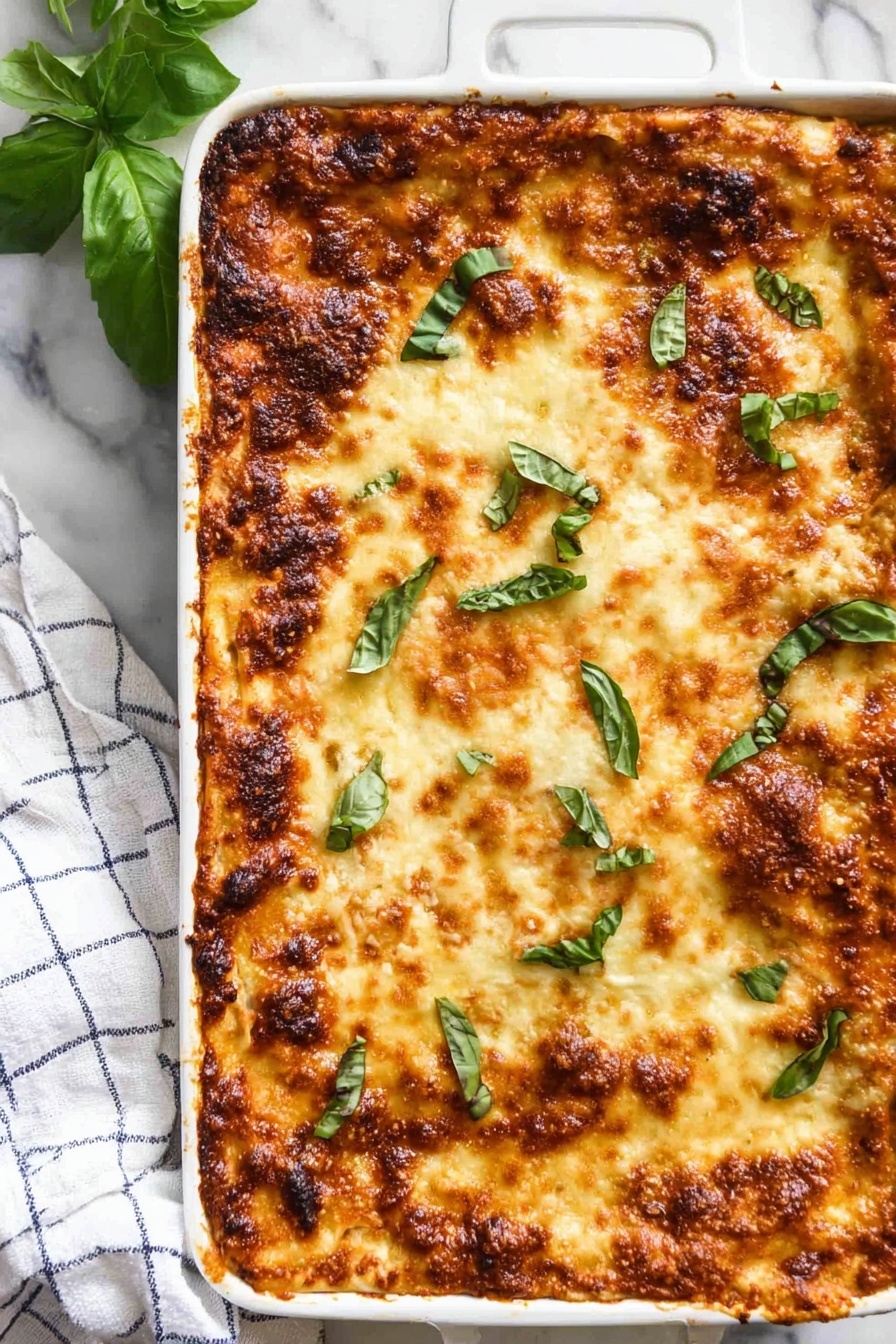 Creamy Beef Lasagna with Cheese Sauce Recipe - Serving