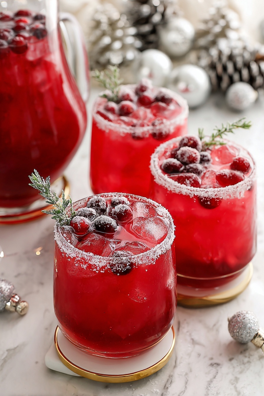 Cranberry Mistletoe Margarita Recipe - Serving