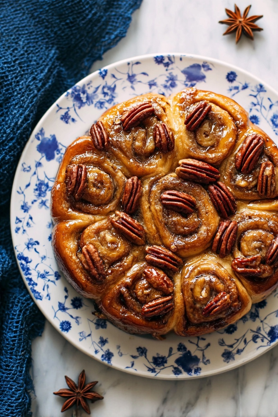 Caramel Pecan Rolls Recipe - Serving