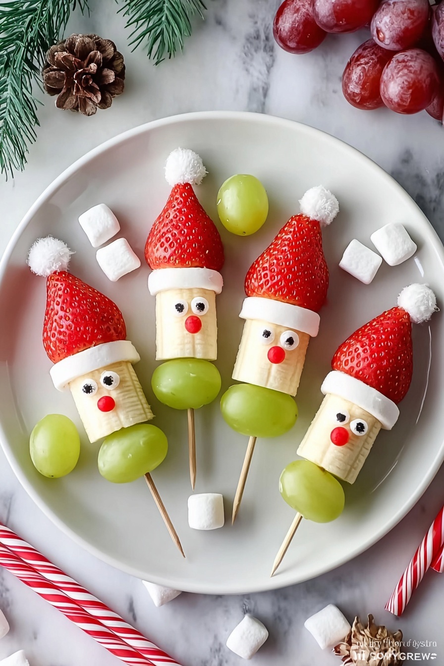 Festive Fruit Kabobs with Strawberries and Grapes Recipe - Serving
