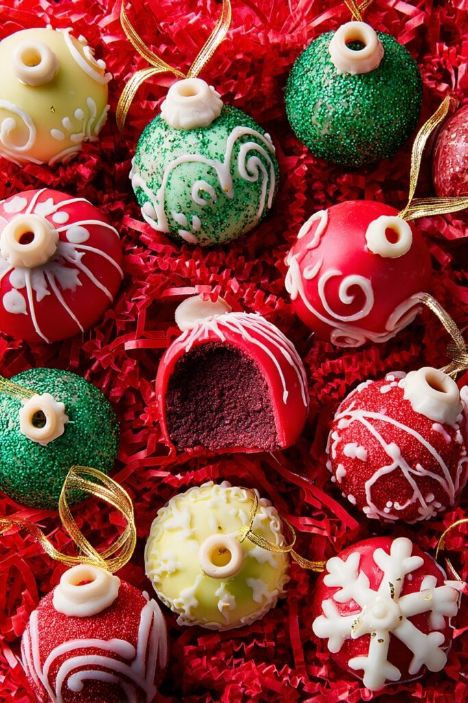 Festive Cake Ball Ornaments Recipe