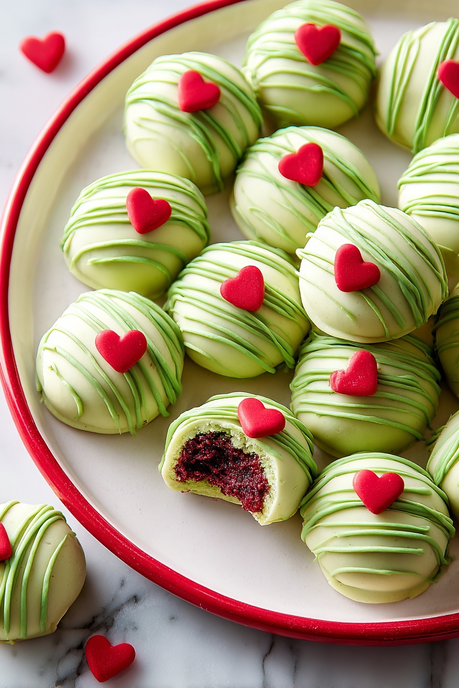 Grinchy Christmas Cookie Balls Recipe - Serving