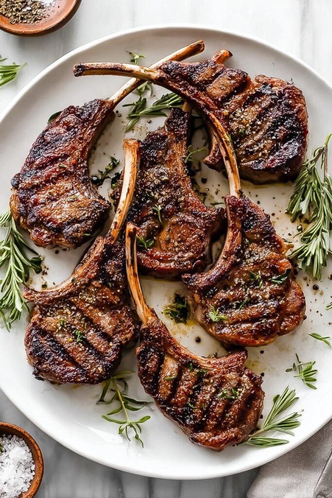 Garlic Rosemary Grilled Lamb Chops Recipe