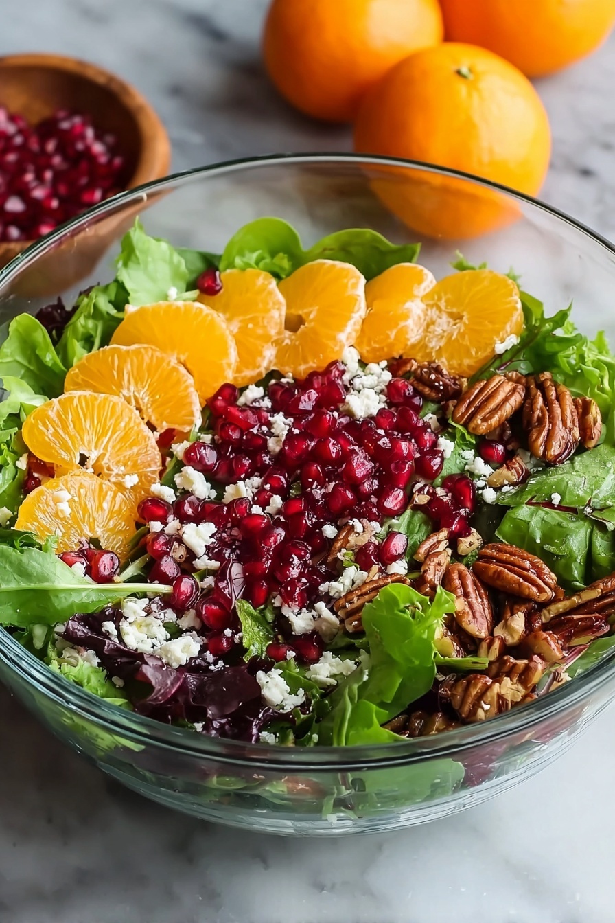 Festive Citrus Salad with Feta and Pomegranate Recipe - Serving
