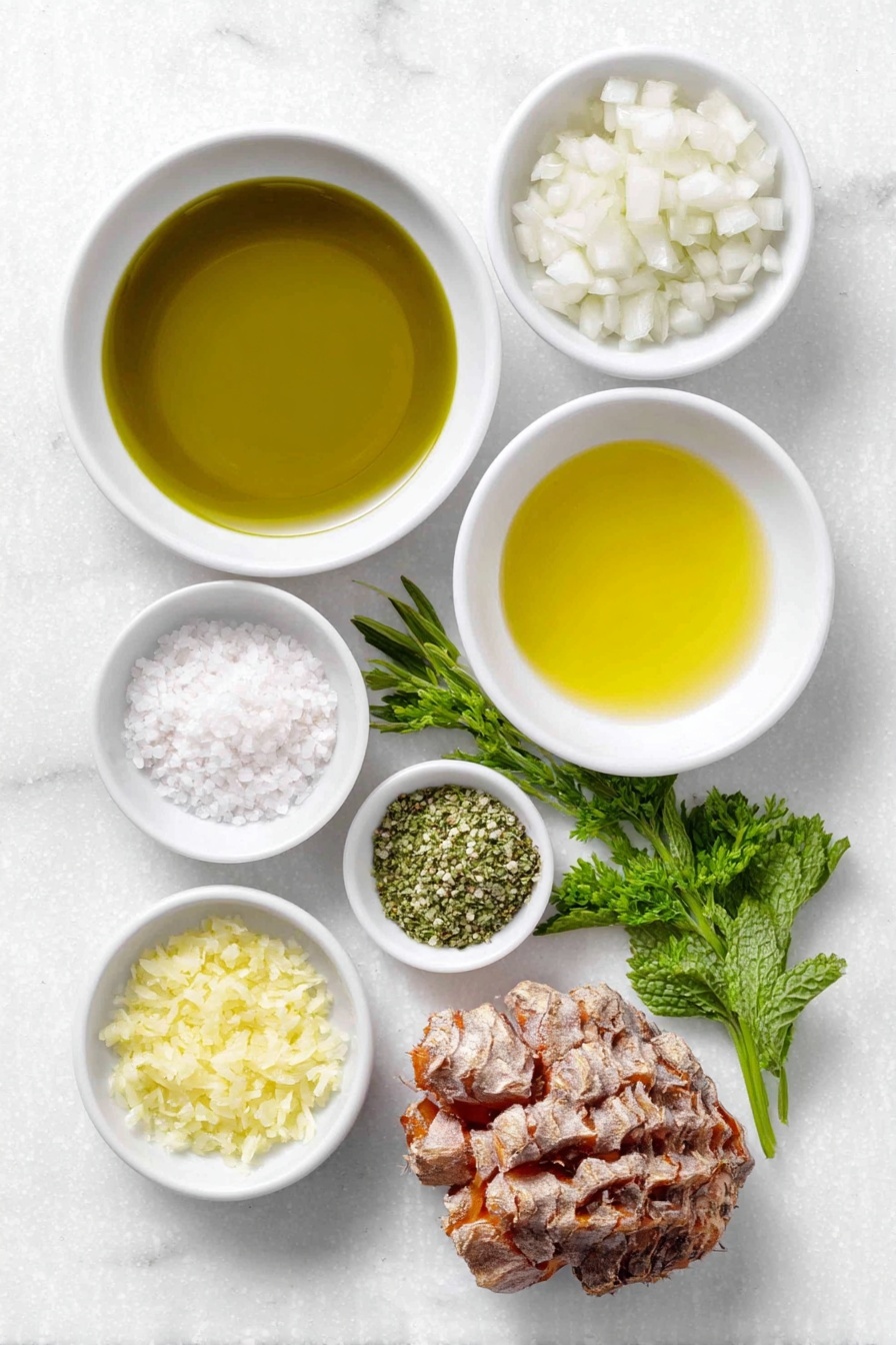 Flat lay of a small white ceramic bowl of extra-virgin olive oil, a small white ceramic bowl of sherry vinegar, a small white ceramic bowl of minced shallot, a small white ceramic bowl of smooth Dijon mustard, a small white ceramic bowl of golden honey, a small white ceramic bowl with grated lemon zest, a small white ceramic bowl of sea salt, a small white ceramic bowl of freshly cracked black pepper, a peeled whole red beet resting beside a pile of freshly grated red beet, a peeled whole large carrot beside a pile of freshly grated carrot, a small bunch of chopped fresh flat leaf parsley, a small bunch of chopped fresh mint placed on a clean white marble surface, soft natural light, photo taken with an iPhone, professional food photography style, fresh ingredients, white ceramic bowls, no bottles, no duplicates, no utensils, no packaging --ar 2:3 --v 7 --p m7354615311229779997 - Beet and Carrot Salad with Fresh Herbs, healthy beet and carrot salad, vibrant vegetable side dish, quick summer salad, easy fresh herb salad