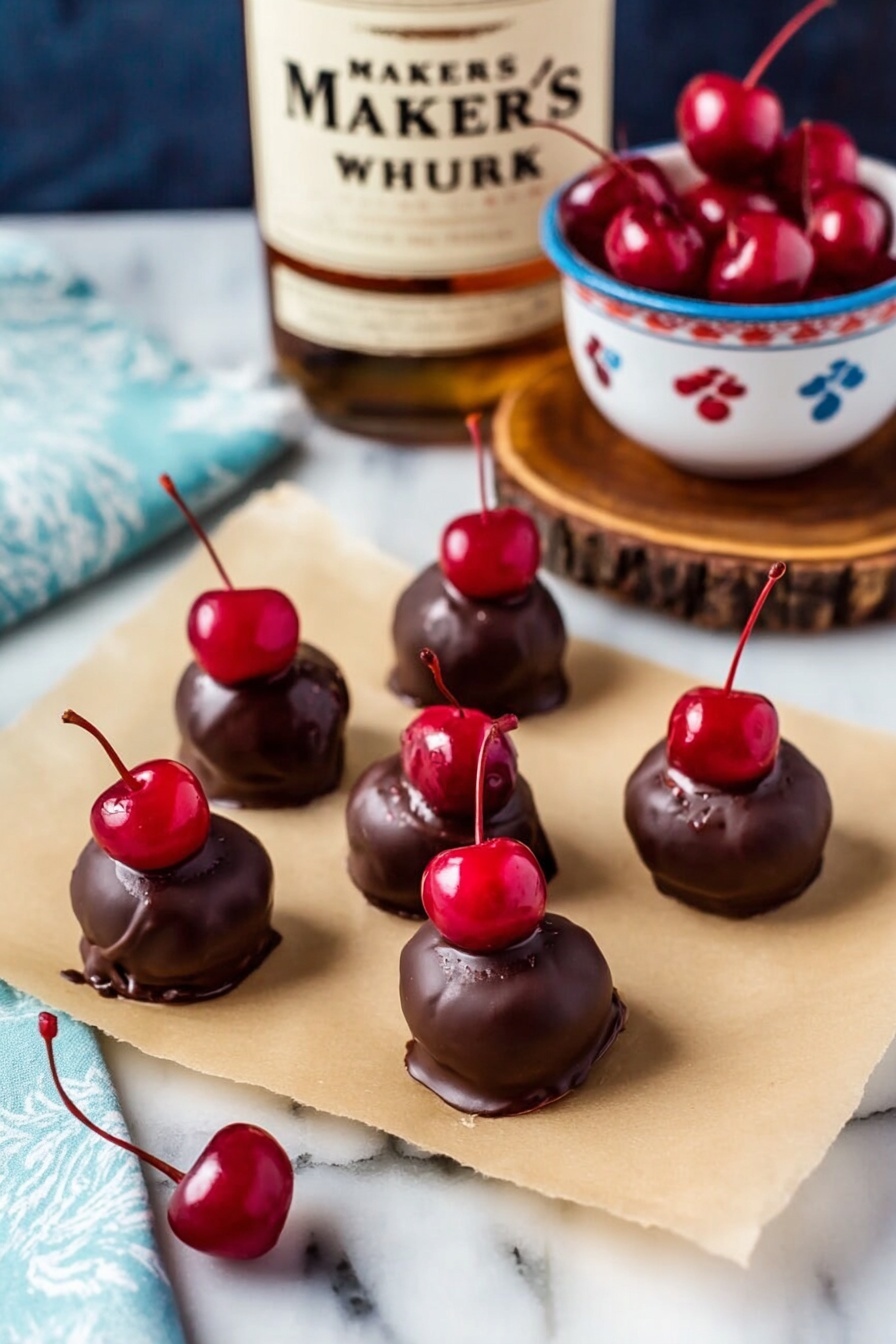 Cherry Bourbon Balls Recipe - Serving