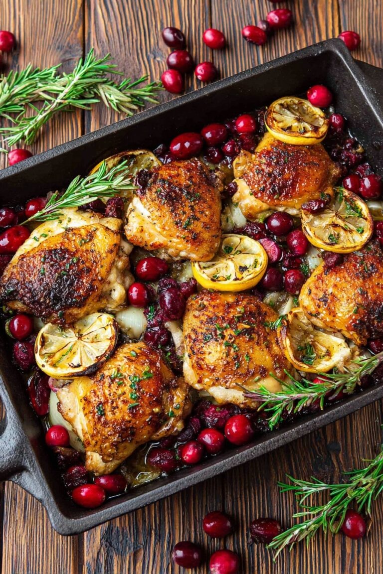Cranberry Rosemary Baked Chicken Recipe