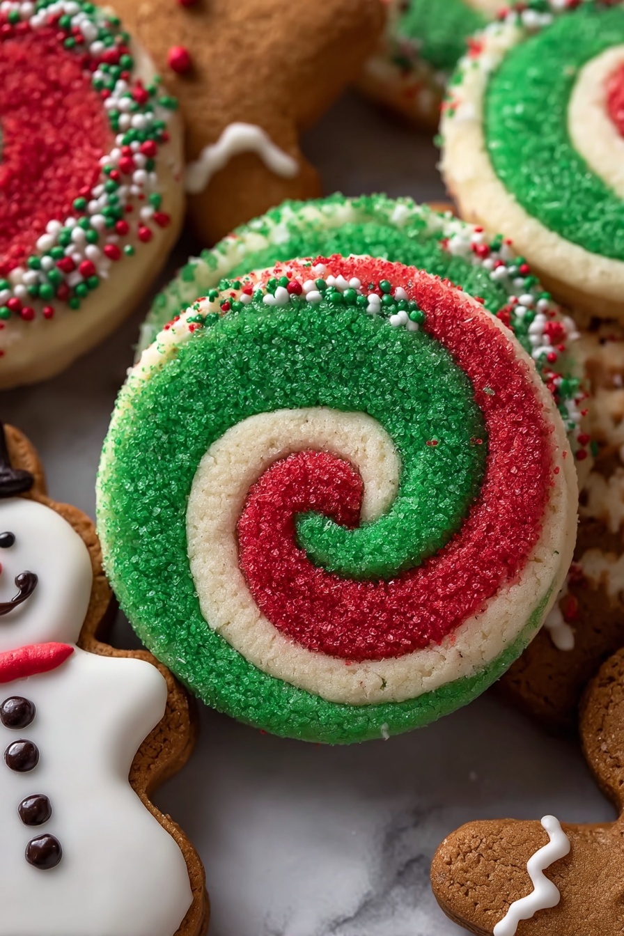 Colorful Swirled Christmas Cookies Recipe - Serving