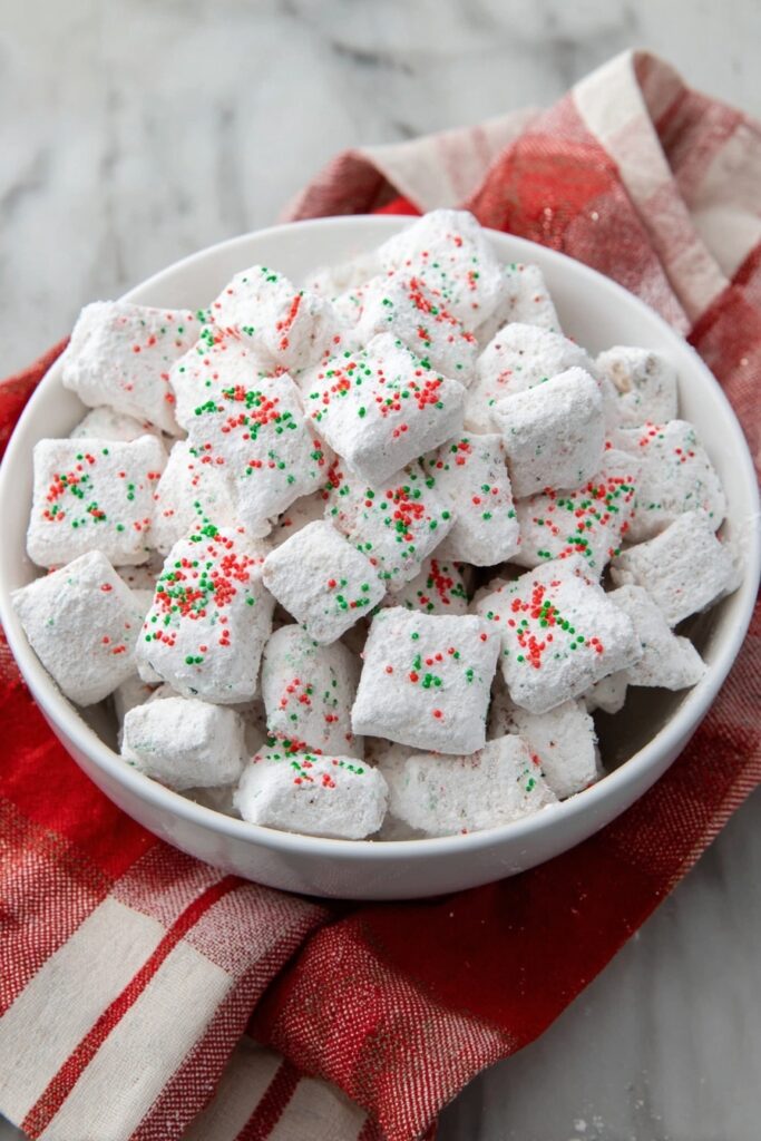 Festive Chocolate Peanut Butter Puppy Chow Recipe