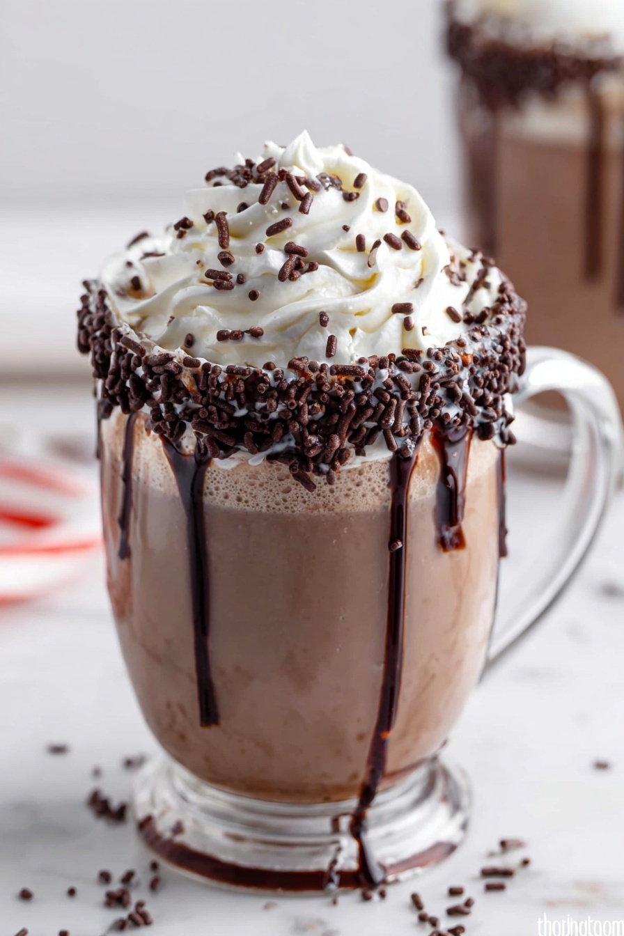 Chocolate Hot Chocolate Cocktail Recipe - Serving