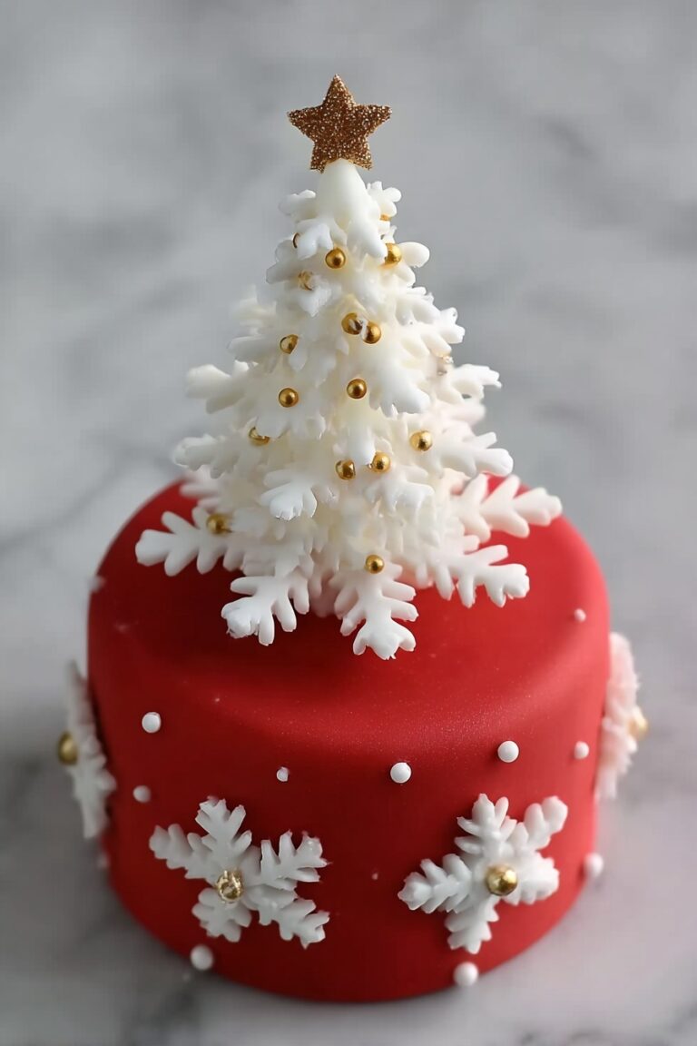 Sneeuwvlokken Kerstboom Cake Decor Recipe