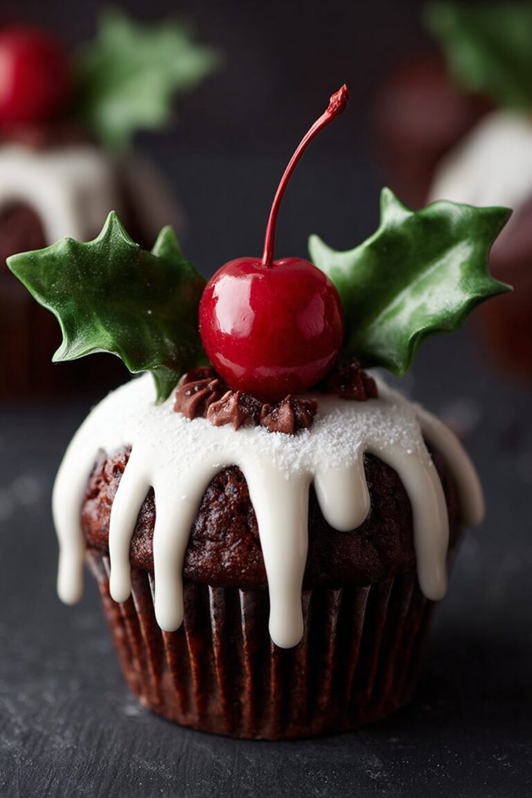 Festive Christmas Pudding Cupcake Recipe