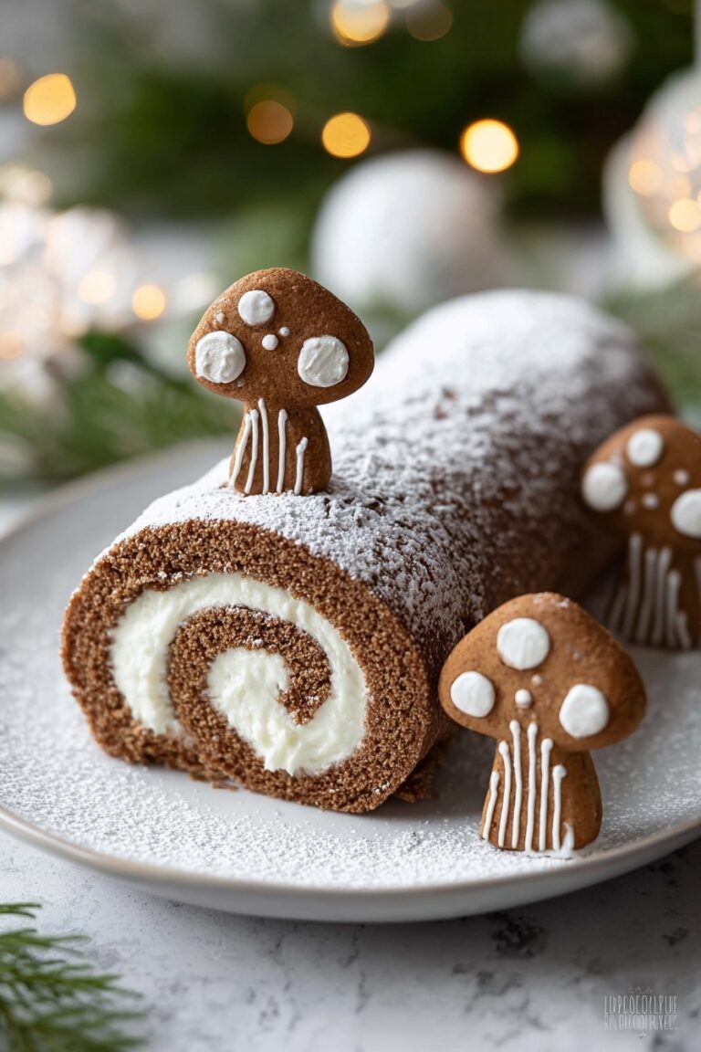 Christmas Gingerbread Swiss Cake Roll Recipe