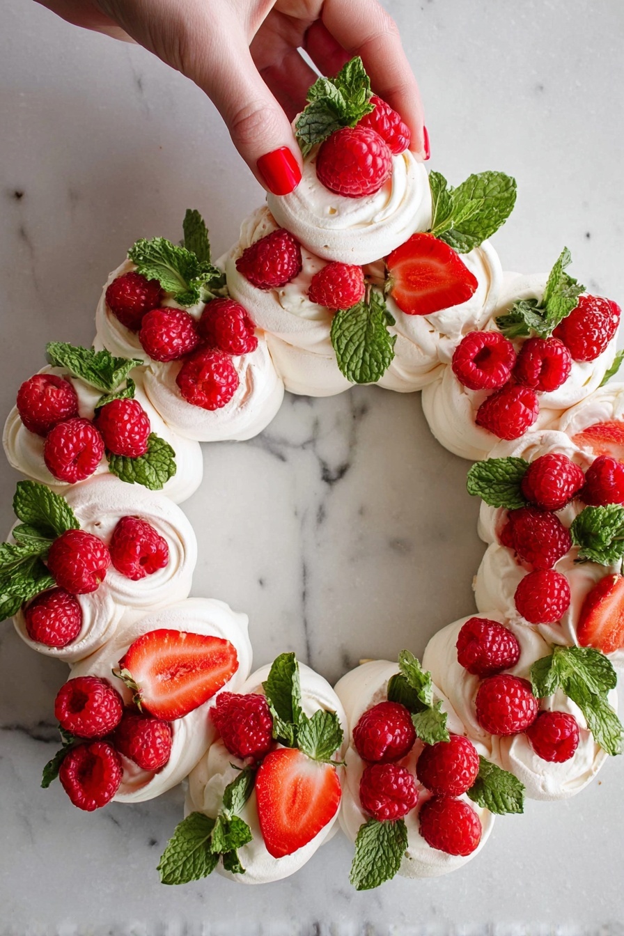 Pull-Apart Pavlova Wreath with Fresh Fruit Recipe - Serving