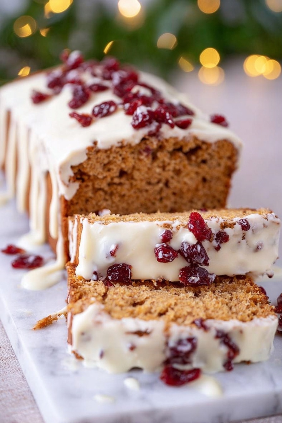 Cranberry Bliss Bread with White Chocolate Recipe - Serving