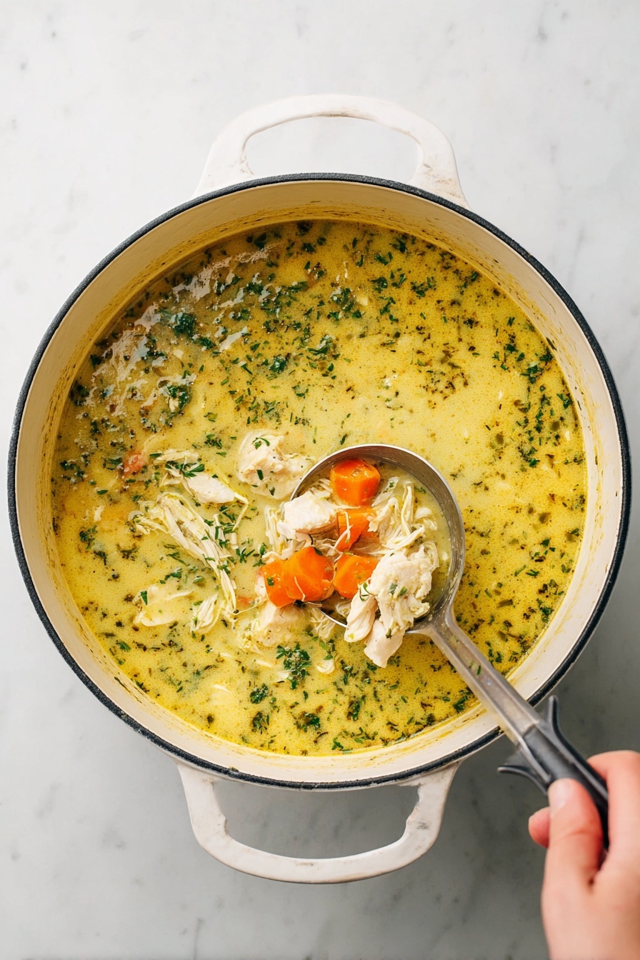 Lemon Chicken Orzo Soup Recipe - Serving