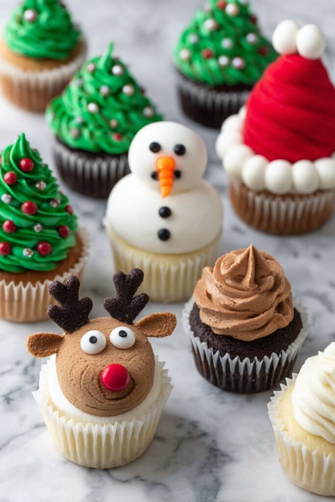 Christmas Cupcakes with Buttercream Decoration Recipe