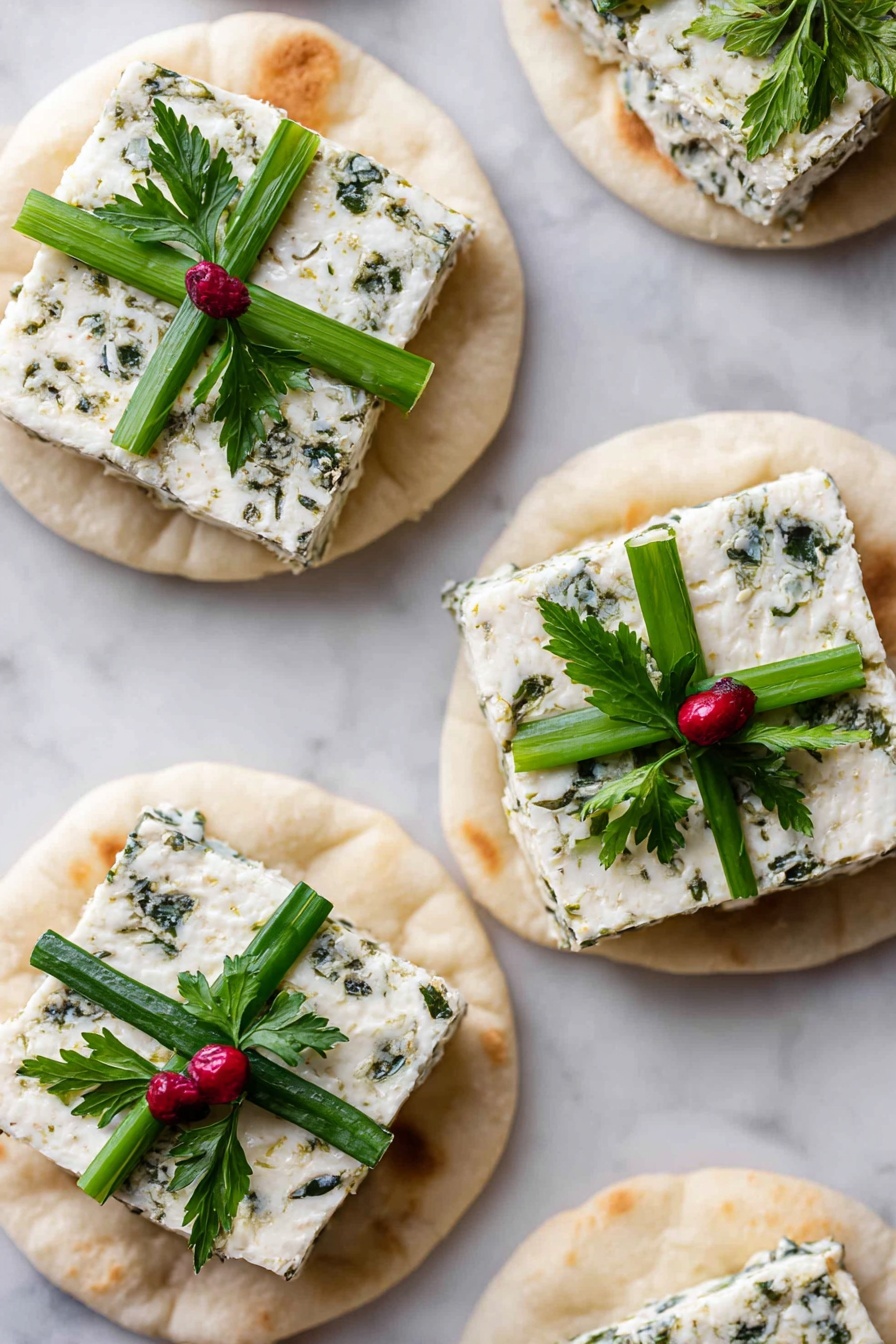 Herbed Goat Cheese Christmas Appetizer Recipe - Serving