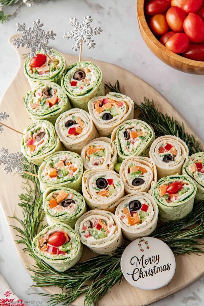 Christmas Olive Cream Cheese Pinwheels Recipe