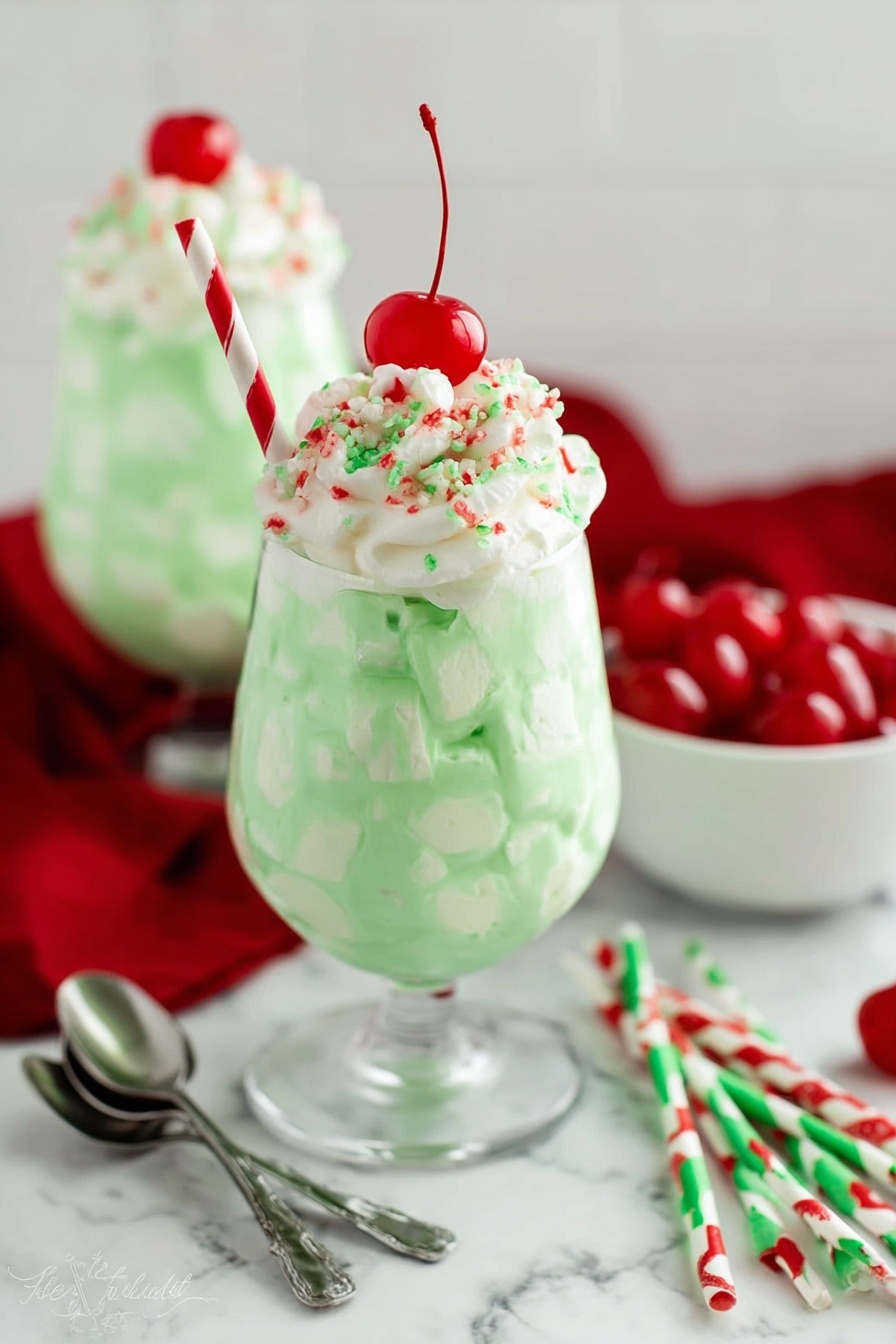 Grinch Fluff Dessert Recipe - Serving