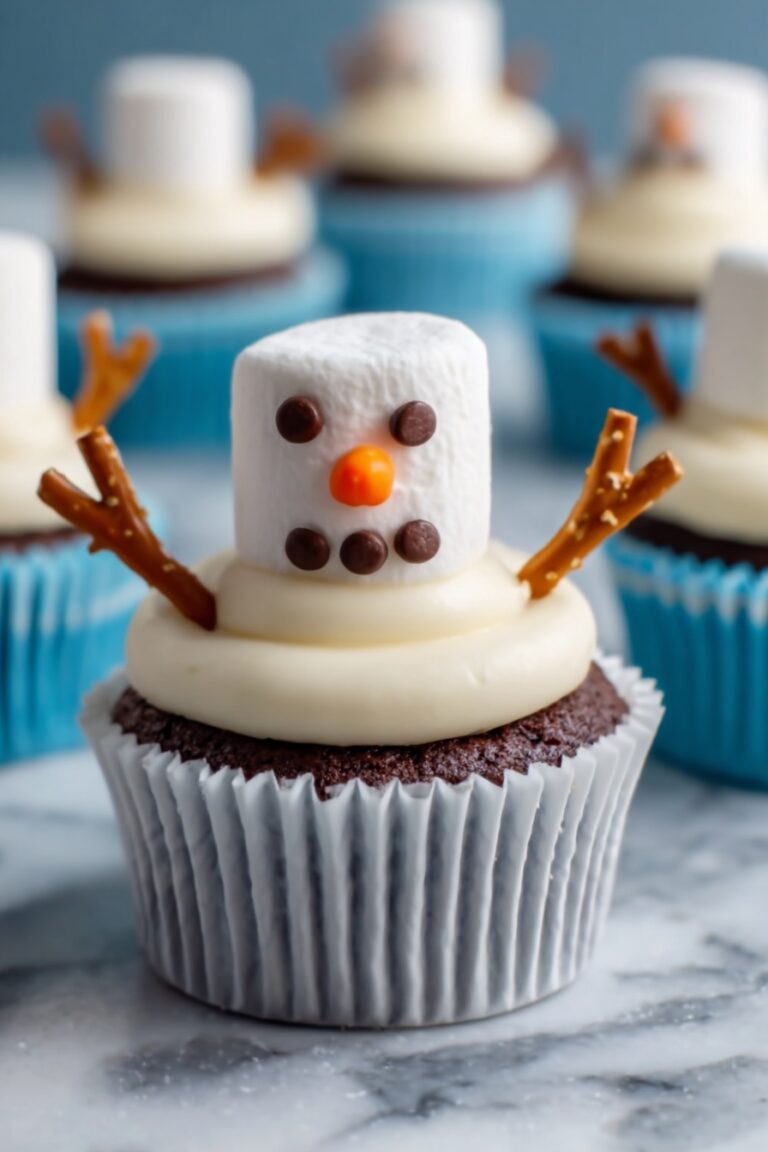 Chocolate Snowman Cupcakes Recipe