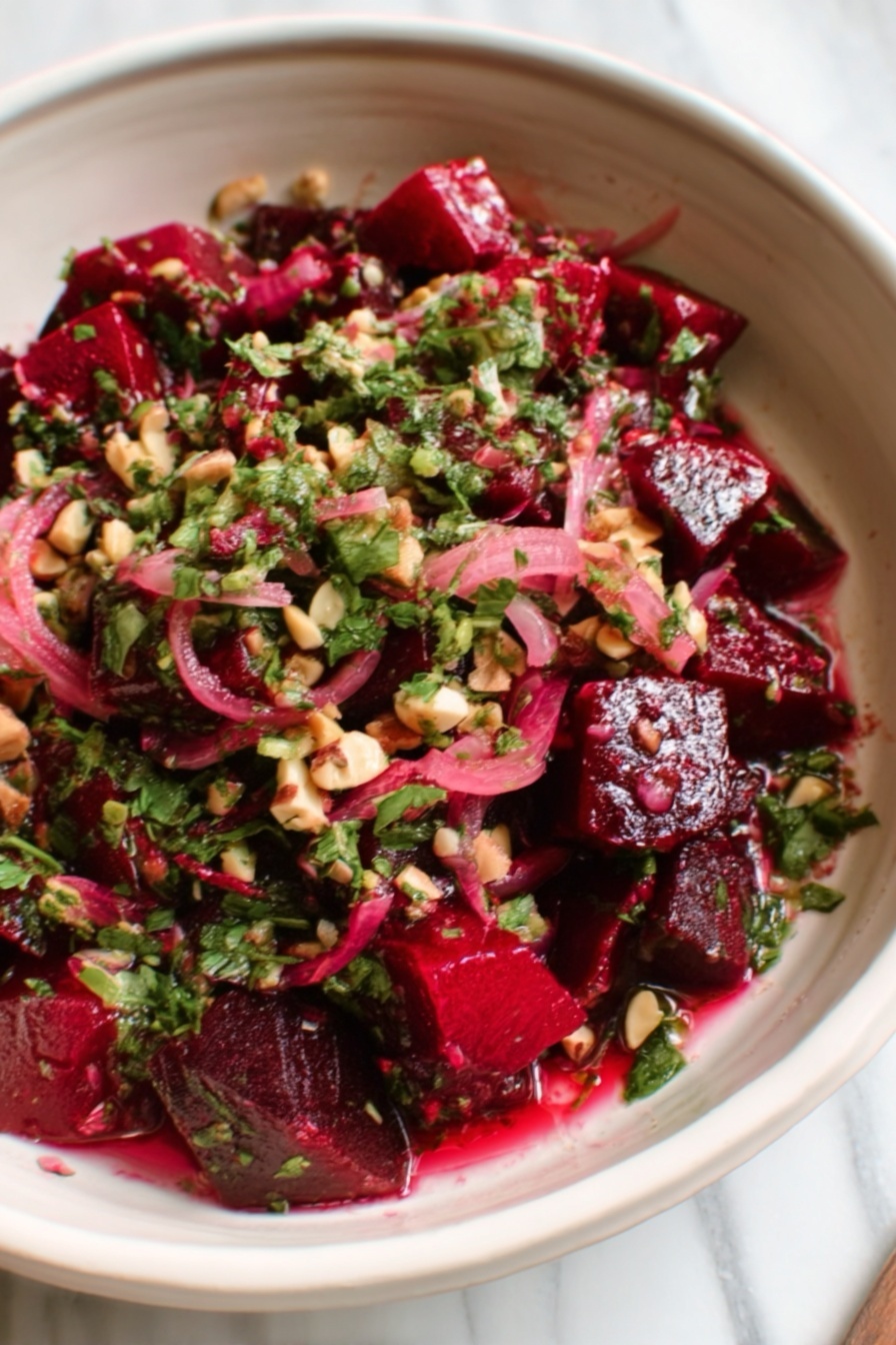 Pickled Beet Salad with Herbs Recipe - Serving