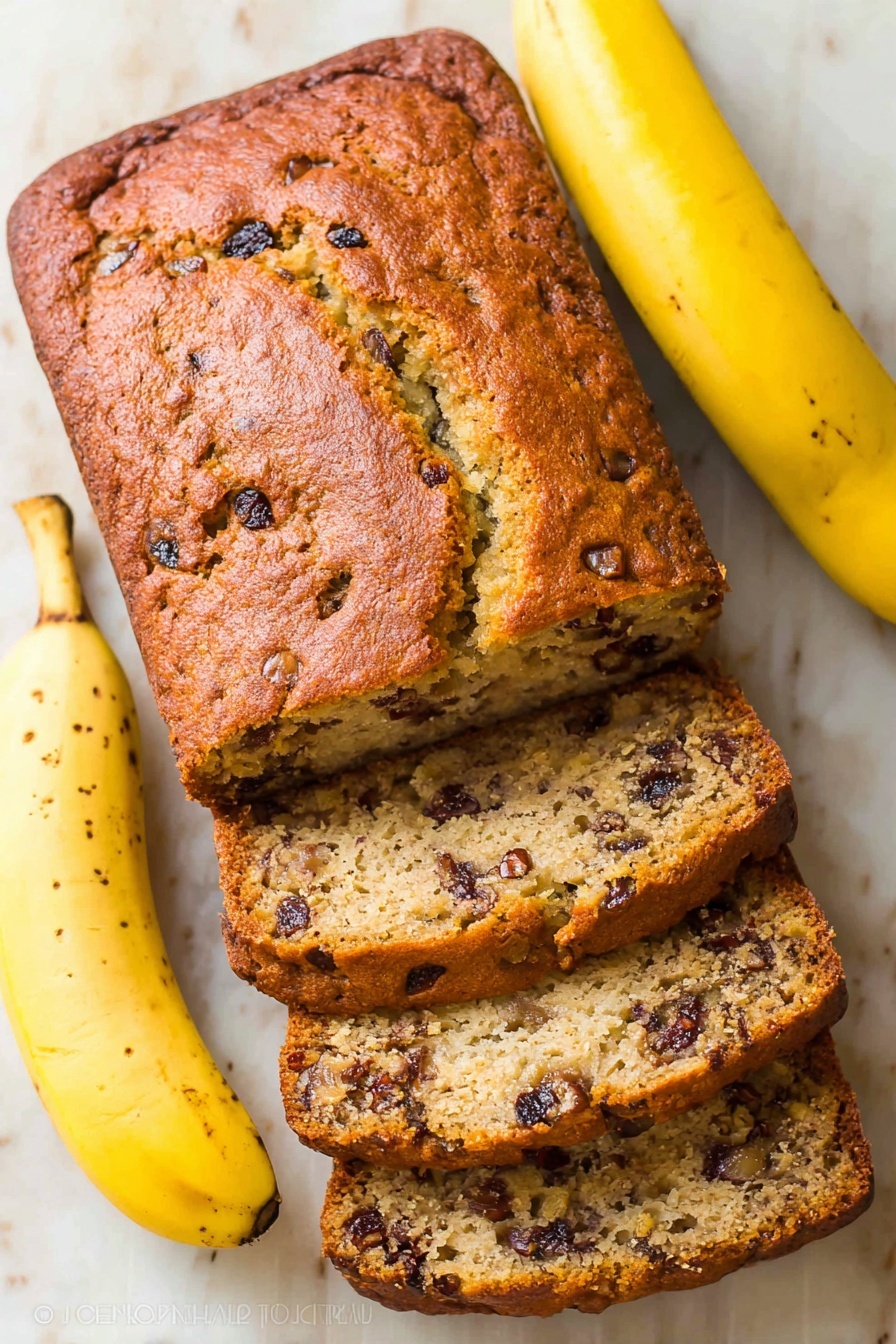 Best Moist Banana Bread with Walnuts Recipe - Serving