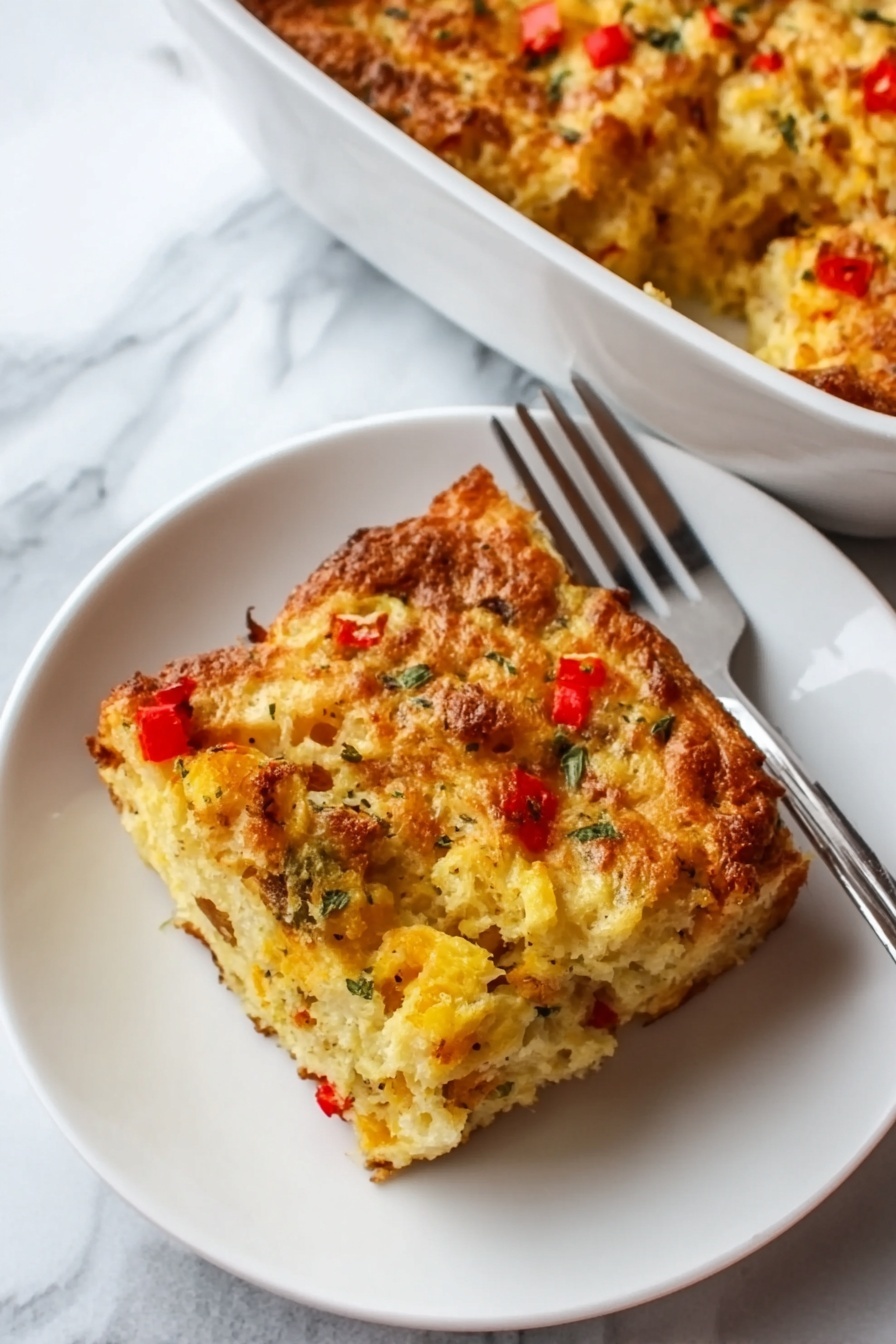 Cornbread Breakfast Casserole with Sausage Recipe - Recipe Step
