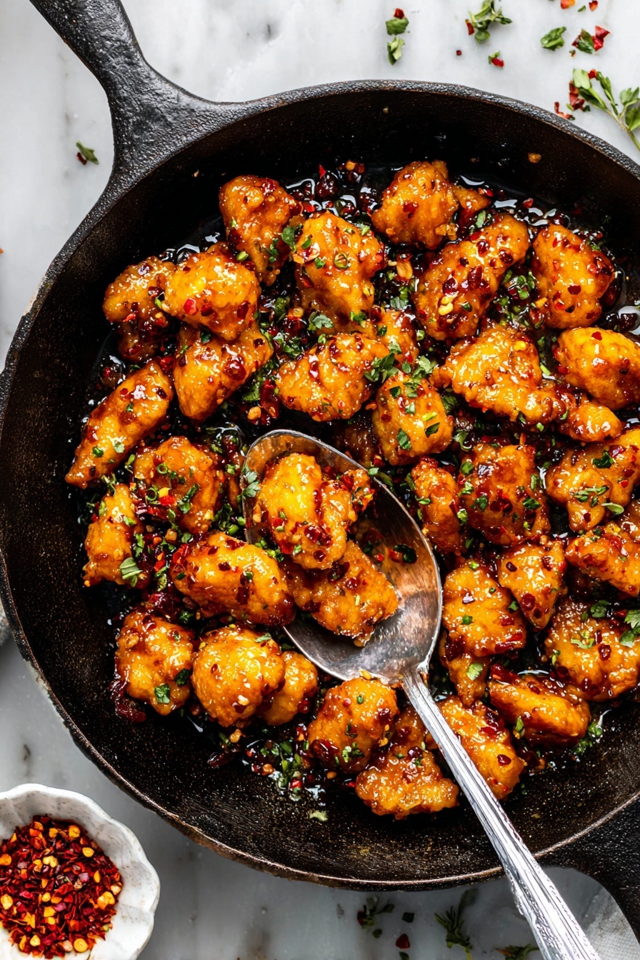 Honey Garlic Chicken Bites Recipe - Serving