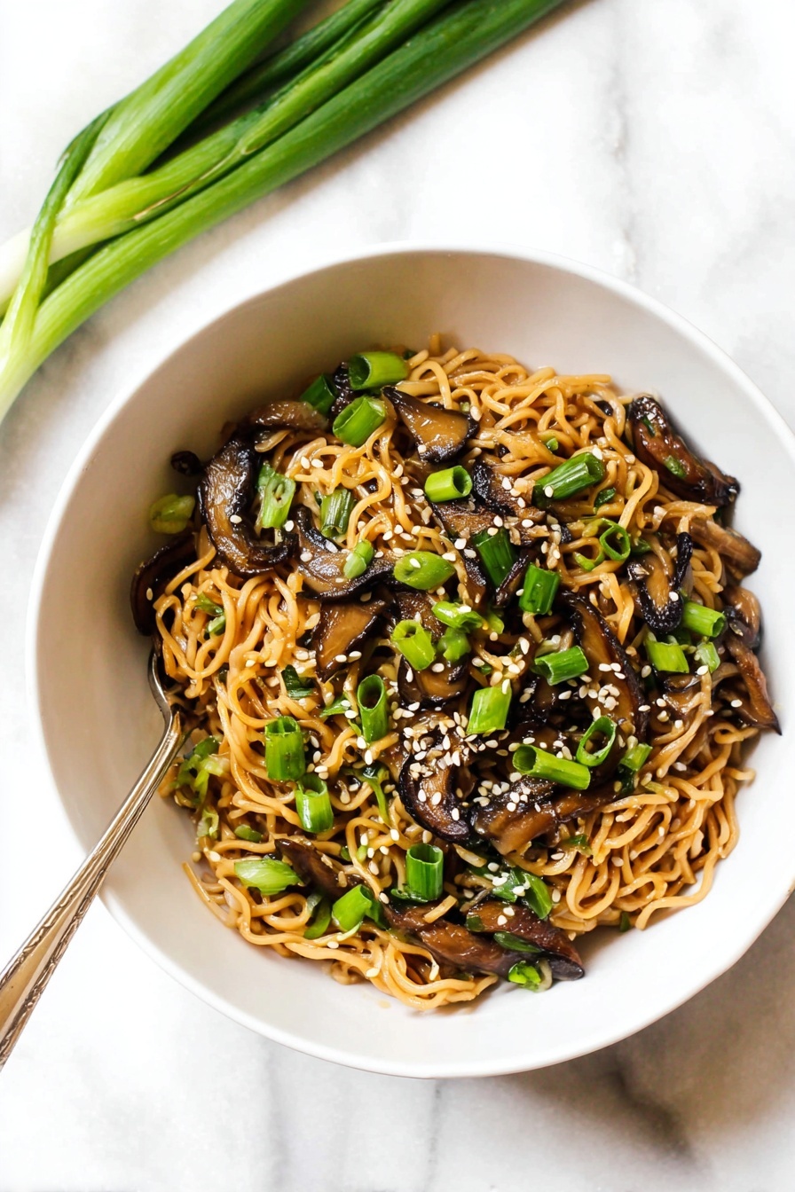 Mushroom Ramen Noodles Recipe - Serving