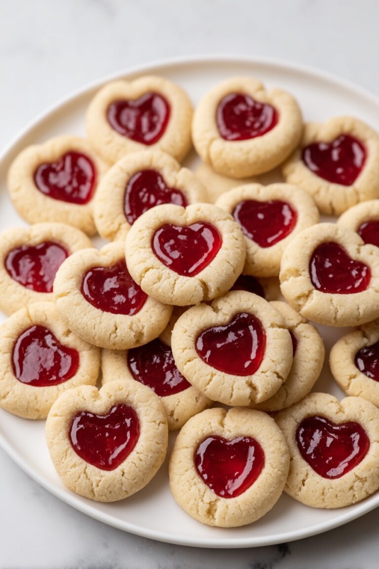 Thumbprint Heart Cookies with Jam Filling Recipe