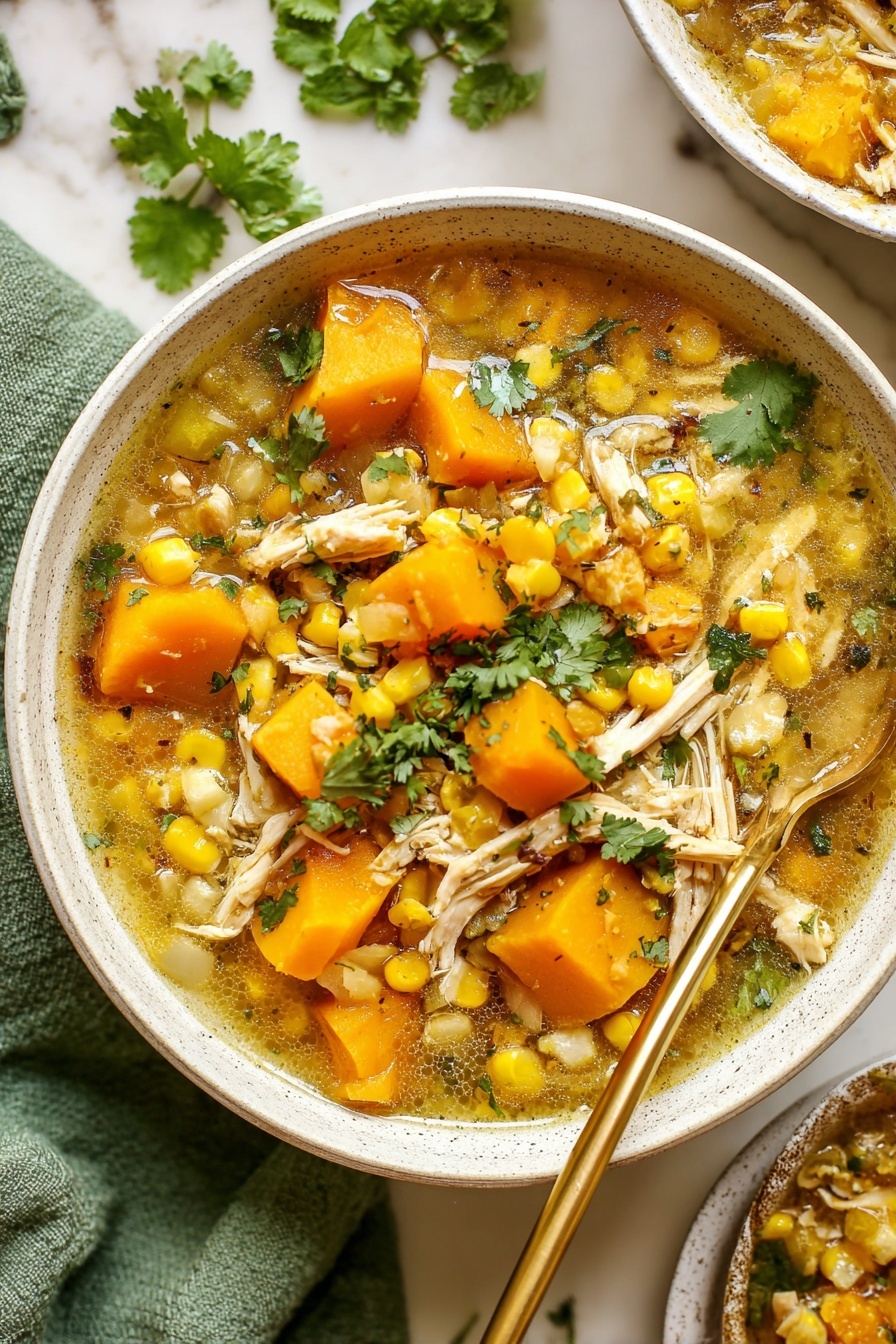 Butternut Squash Green Chile Chicken Soup Recipe - Serving