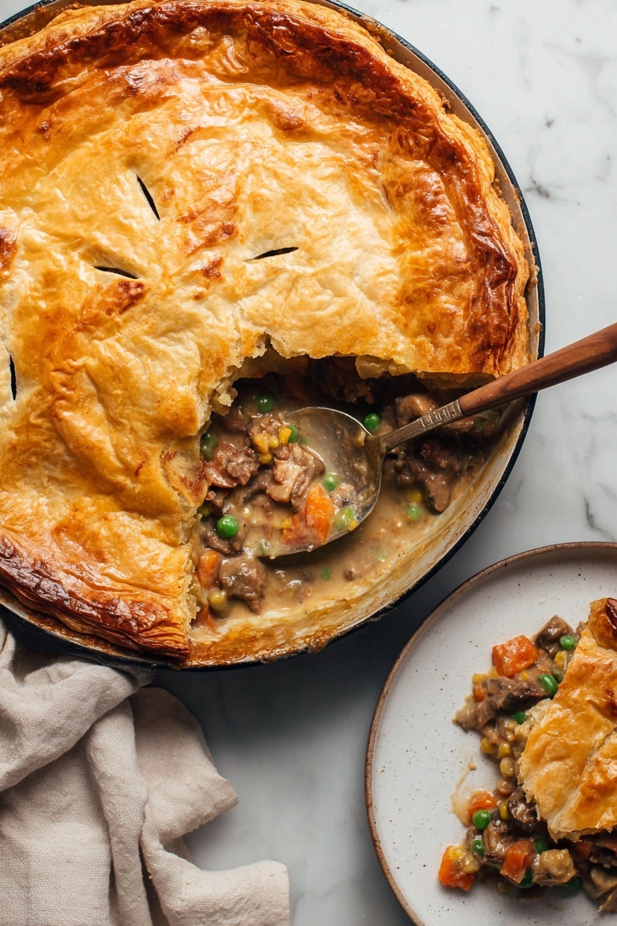 Mushroom Puff Pastry Pot Pie Recipe - Serving